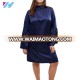 2018 High quality fashion long sleeve satin plus size women dresses